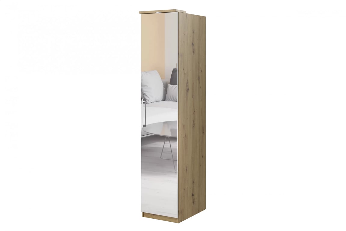 Skriňa jednodverová so zrkadlom Optima 57 L/P - Dub artisan Skriňa z zrkadlom Optima 45 cm - Dub artisan