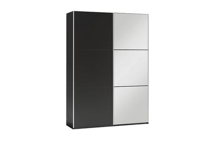 Dulap glisant Vigo 120 cm cu oglindă - negru