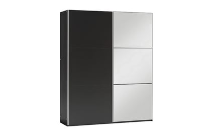 Dulap glisant Vigo 150 cm cu oglindă - negru