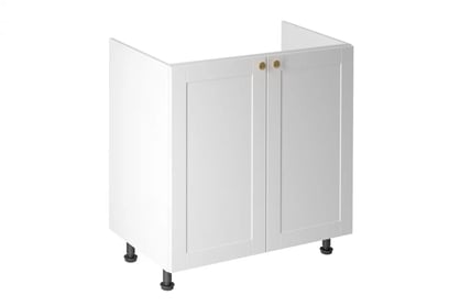 Dřezová kuchyňská skříňka Linea D80Z dvoudveřová - bílá
