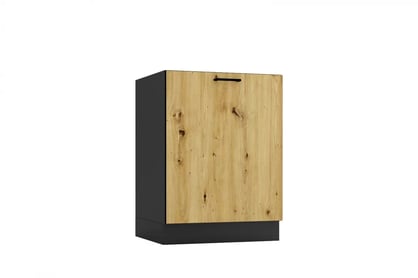 Dolní skříňka Anika D60 ZL - pod dřez - 1dveřová - dub artisan / grafit