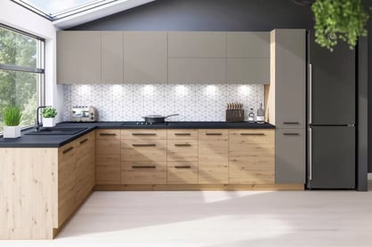 Langen G45G mély fali szekrény, 1 ajtóval - beige Szafka konyha függő Langen G45G gleboka egyajtos - beige
