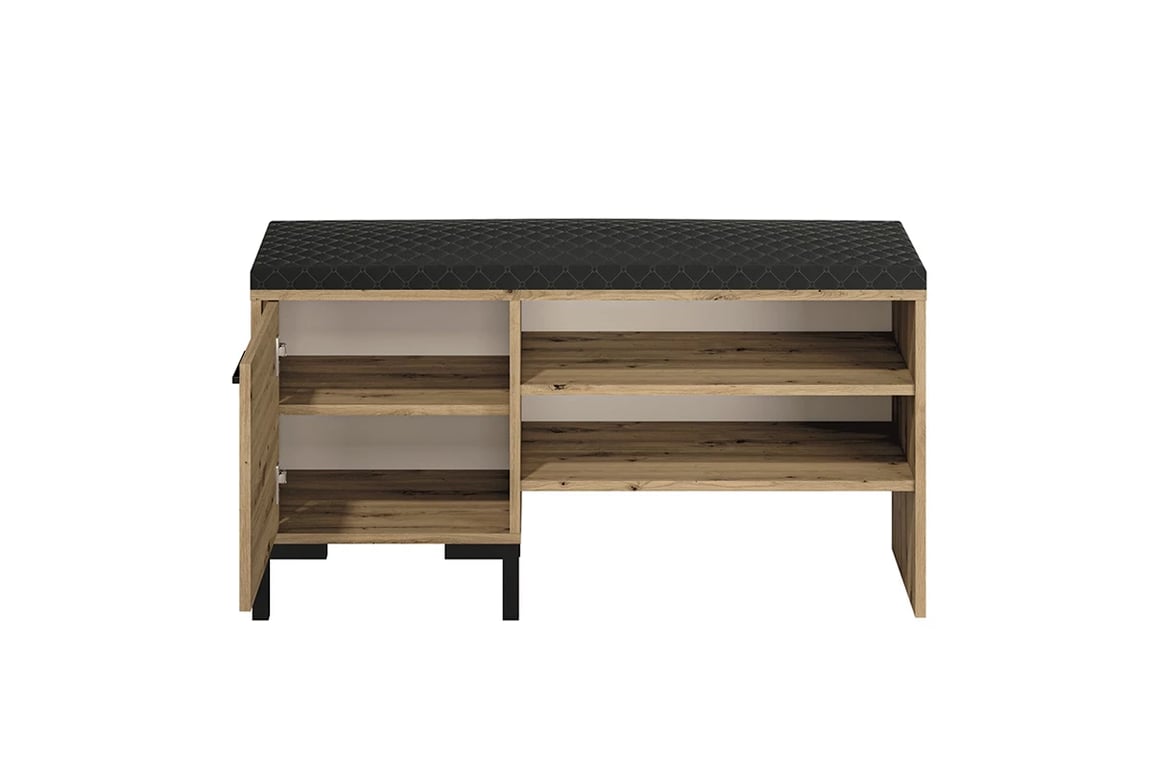 Bancă pantofi Klarso 05 105 cm - stejar artizanal / negru praktická Botník