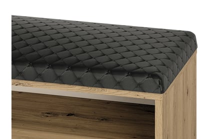 Bancă pantofi Klarso 05 105 cm - stejar artizanal / negru Botník do předsíně