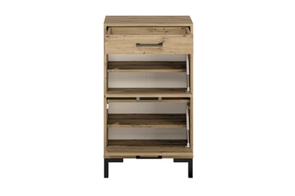 Dulap pantofi Klarso 02 55 cm cu sertar - stejar artizanal / negru Botník