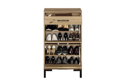 Dulap pantofi Klarso 02 55 cm cu sertar - stejar artizanal / negru Skříňka se zásuvkou Nevio 02