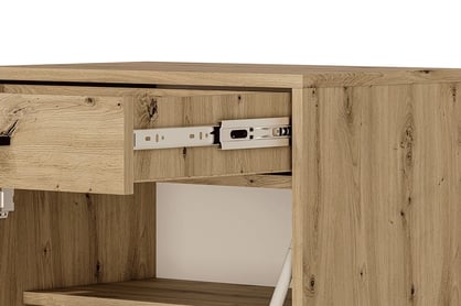 Dulap pantofi Klarso 02 55 cm cu sertar - stejar artizanal / negru praktická Botník