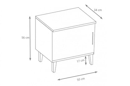 Balio éjjeliszekrény 50 cm - kasmír Szafka éjjeli Balio 50 cm - kasmír