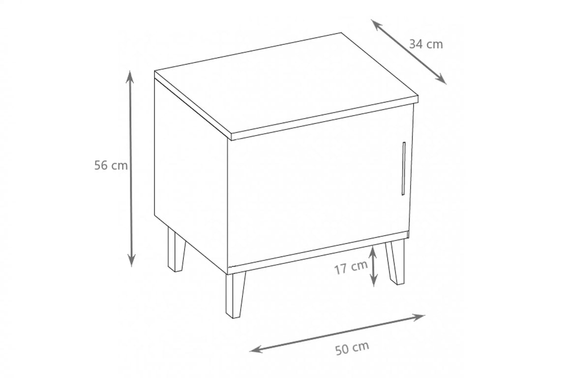 Balio éjjeliszekrény 50 cm - kasmír Szafka éjjeli Balio 50 cm - kasmír