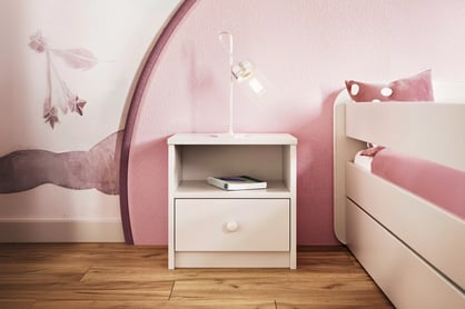 Noptieră Bonzo 40 cm cu sertar - alb Szafka noapte Bonzo 40 cm z szuflada - bialy