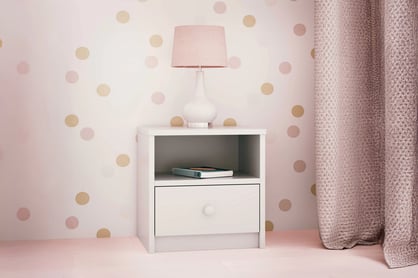 Noptieră Bonzo 40 cm cu sertar - alb Szafka noapte Bonzo 40 cm z szuflada - bialy