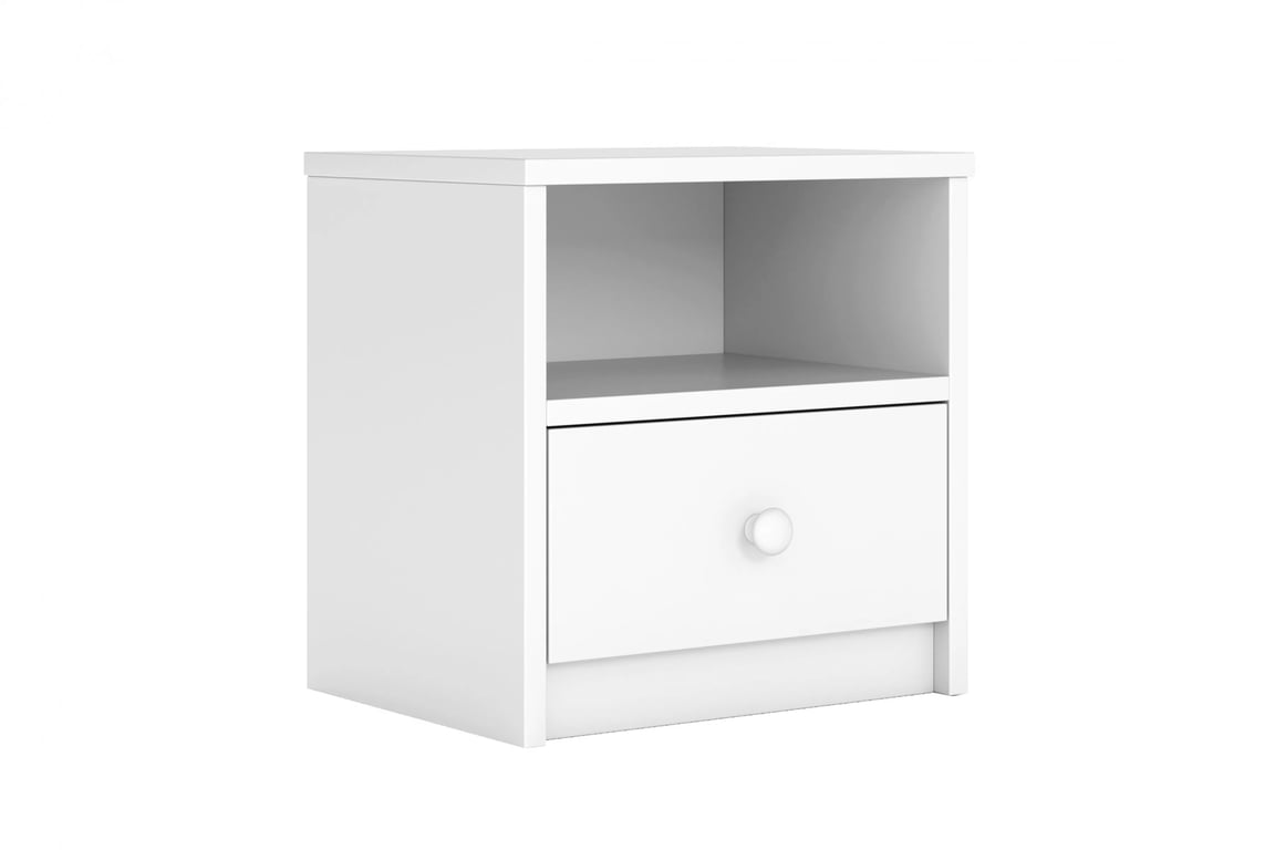 Noptieră Bonzo 40 cm cu sertar - alb Szafka noapte Bonzo 40 cm z szuflada - bialy