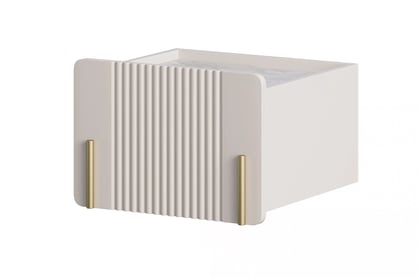 Malmi 45 cm-es függő éjjeliszekrény fiókkal - kasmír / crema bianca / arany