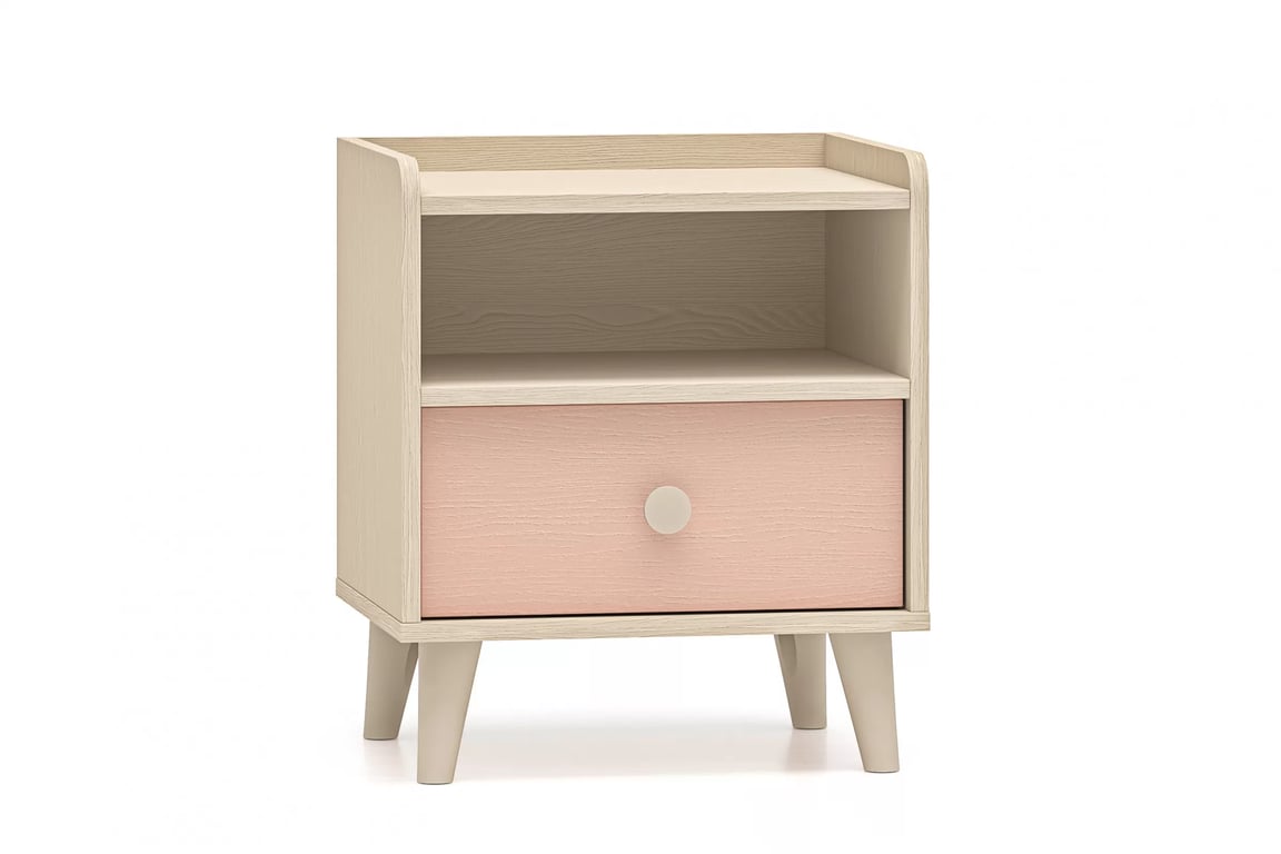 Marla éjjeliszekrény 45 cm - sivatagi homok / millennial pink Szafka éjjeli Marla 45 cm - piasek pustyni / millenial pink