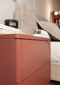 Măsuță de noptieră Sonatia 45 - burgundy Szafka noapte z dwoma sertare Sonatia pe bază de metal 45 cm - burgundy