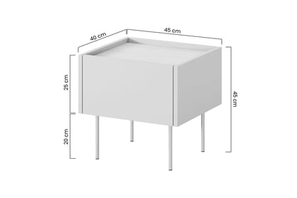 Desin 45 cm éjjeliszekrény fiókkal  - kasmír / nagano-tölgy DESIN éjjeliszekrény fiókkal 45 1SZ - kasmír / nagano-tölgy - méretek