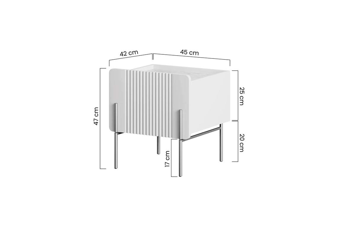 Malmi éjjeliszekrény fiókkal 45 cm - kasmír / fekete lábak Szafka éjjeli z szuflada Malmi 45 cm - kasmír / fekete nozki