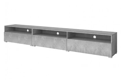 TV skrinka Baros 40 z wnekami 270 cm - svetlý beton