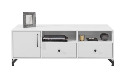 Dulap TV Bergen 140 cm cu sertare - alb