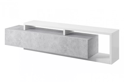 TV stolek Bota 40 - 219 cm - bílá / beton colorado