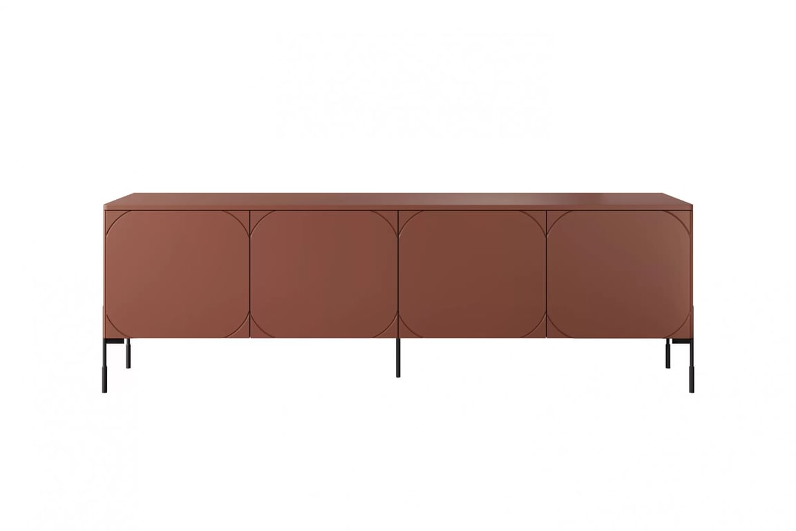 Comodă TV Sonatia 200 - burgundy Dulap TV cu patru uși Sonatia pe bază de metal 200 cm - burgundy