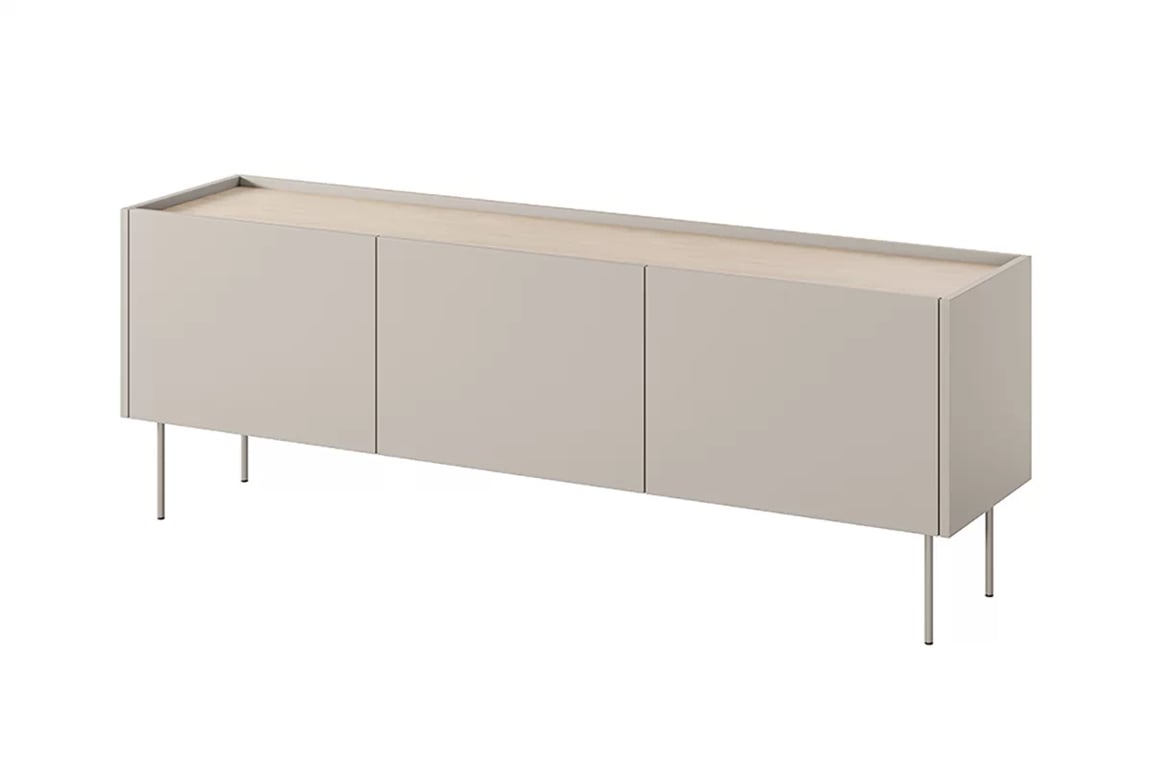 Desin 170 3D2SZ háromajtós TV-szekrény kettő fiókkal - kasmír / nagano-tölgy TV-szekrény Desin 170 cm z 2 ukrytymi fiokok - kasmír / dab nagano