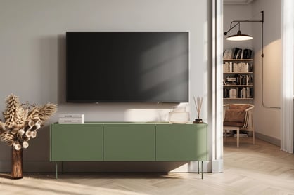 Desin 170 3D2SZ háromajtós TV-szekrény kettő fiókkal - olíva / nagano-tölgy TV-szekrény Desin 170 cm z 2 ukrytymi fiokok - oliwka / dab nagano