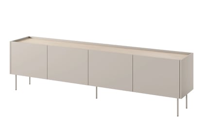 Dulap TV cu picioare metalice Desin 220 cm - cașmir / stejar nagano