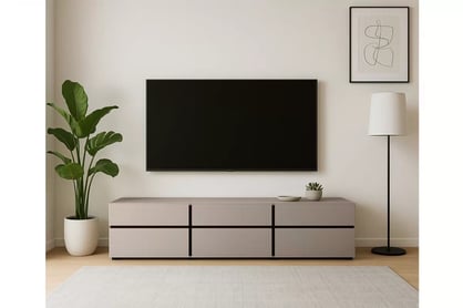 TV stolek Gramon 180 cm se zásuvkami - congo / černá skříňka RTV Gramon 180 cm se zásuvkami - congo / černá