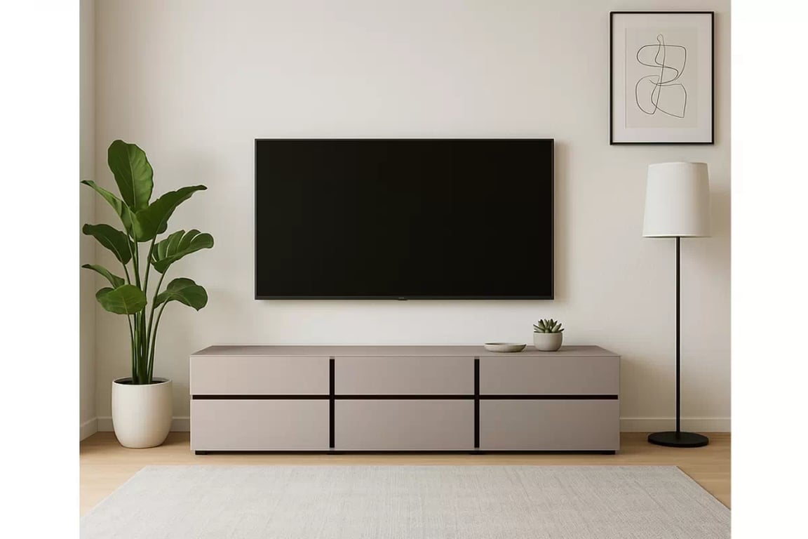 TV stolek Gramon 180 cm se zásuvkami - congo / černá skříňka RTV Gramon 180 cm se zásuvkami - congo / černá