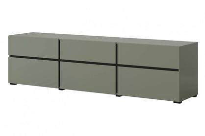 TV stolek Gramon 180 cm se zásuvkami - zelená / černá