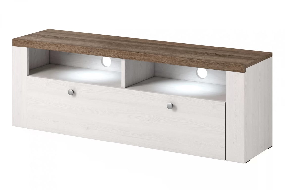 TV stolík Larona 41 s otvorenými policami - sibiu larche / sonoma truffel TV skrinka Larona 41 - 140 cm - sibiu larche / sonoma truffel