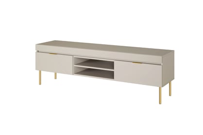 Dulap TV Sentia 157 cm pe bază metalică - cașmir / auriu