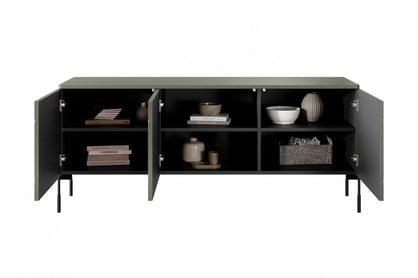 Comodă TV Sonatia 150 - Olive Dulap TV cu trei uși Sonatia pe bază de metal 150 cm - olive