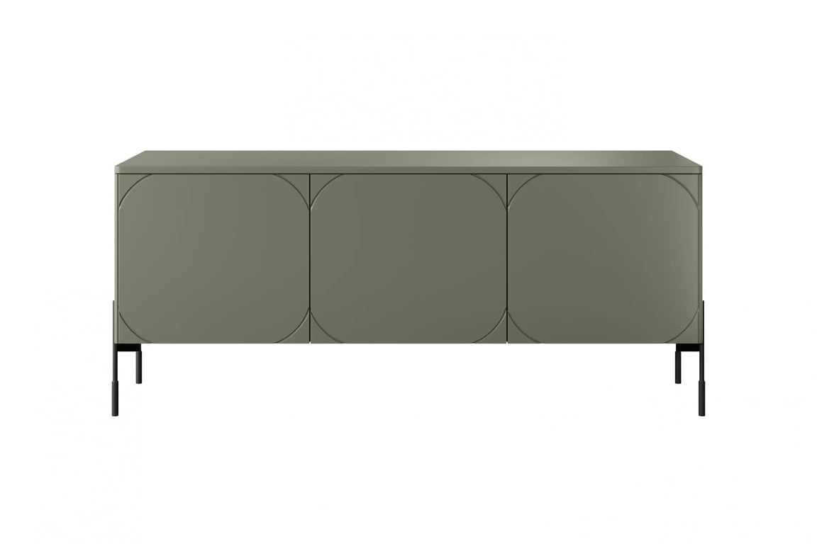 Comodă TV Sonatia 150 - Olive Dulap TV cu trei uși Sonatia pe bază de metal 150 cm - olive