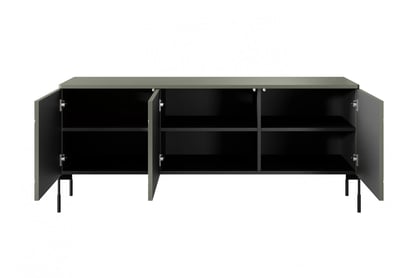 Comodă TV Sonatia 150 - Olive Dulap TV cu trei uși Sonatia pe bază de metal 150 cm - olive