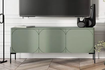 Comodă TV Sonatia 150 - Olive Dulap TV cu trei uși Sonatia pe bază de metal 150 cm - olive