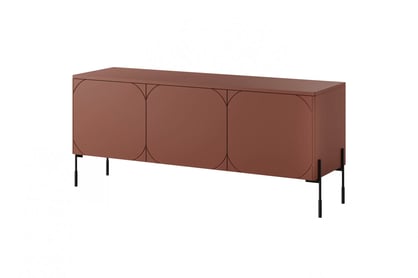 Comodă TV Sonatia 150 cm cu trei uși și un sertar - burgundy