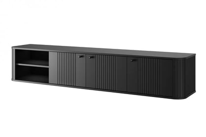 Vesper 3D függő tévéállvány 187 cm – fekete / fekete fogantyúk