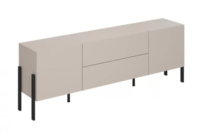 TV stolek Jukon 204 cm se zásuvkami - kašmír / černé nožky