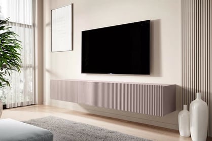 Nicole 200 cm-es fali TV-szekrény - antik rózsaszín MDF TV-szekrény függő Nicole z szuflada 200 cm - antik rozsaszín