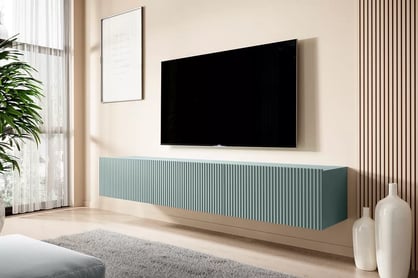 Nicole 200 cm-es fali TV-szekrény - zsálya MDF TV-szekrény függő Nicole z szuflada 200 cm - szalwia