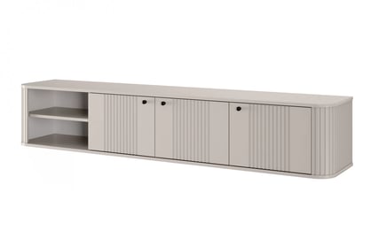 Vesper 3D függő TV-szekrény 187 cm - kasmír / fekete fogantyúk