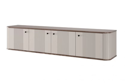 Vesper 4D függő TV-szekrény 187 cm - kasmír / diófa / fekete fogantyúk