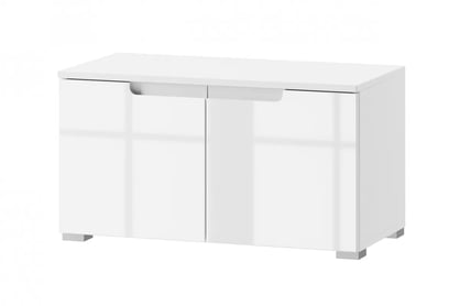 Skrinka Alwa 18 dvojdverová 80 cm - biely lesk