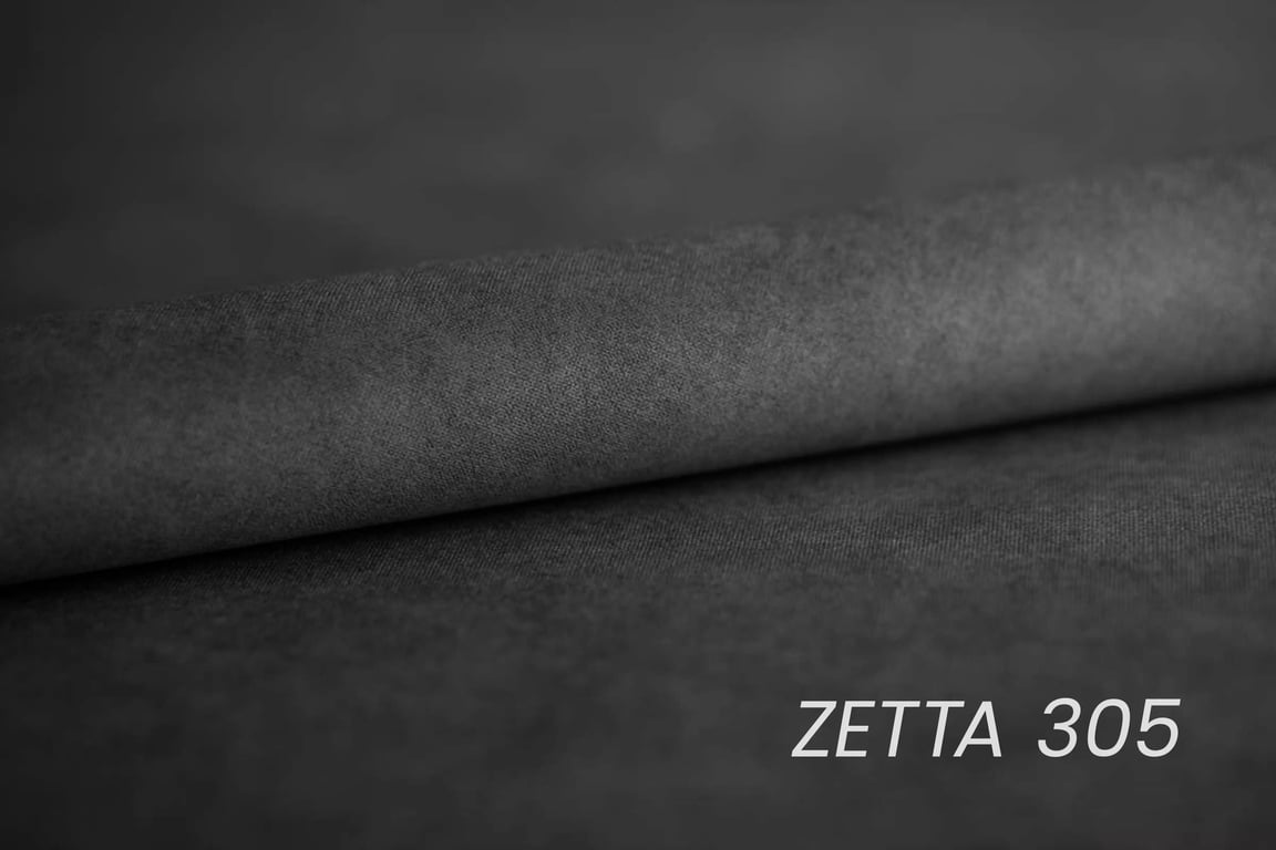 Pat de o persoană Kodil II cu ladă dreapta - catifea grafit Zetta 305 Tapczan pentru unul Kodil II cu spațiu de depozitare pe partea dreaptă - grafit welwet latwoczyszczacy Zetta 305 