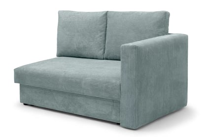 Canapea extensibilă cu ladă de depozitare Maciek stânga - catifea verde Lincoln 72