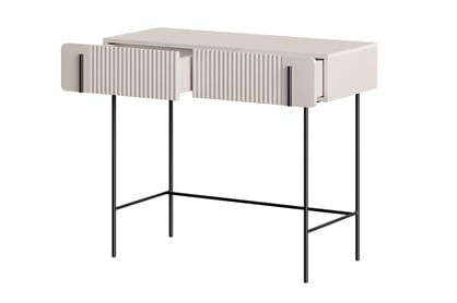 Malmi fésülködőasztal fiókokkal 100 cm - kasmír / fekete lábak Toaletka Malmi 100 cm fiokokkal - kasmír / fekete nozki