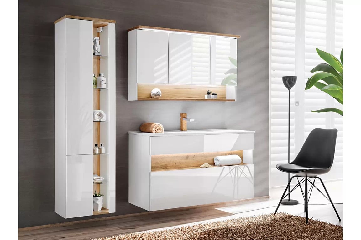 Umyvadlo ceramiczna LAVA WHITE 120 Nábytek do lazienki bahama white 