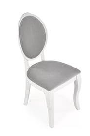 Scaun tapițat VELO - alb / Gri velo Židle Barva Alb/popel